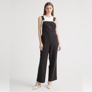 Quince Organic Stretch Cotton Twill Relaxed Overalls